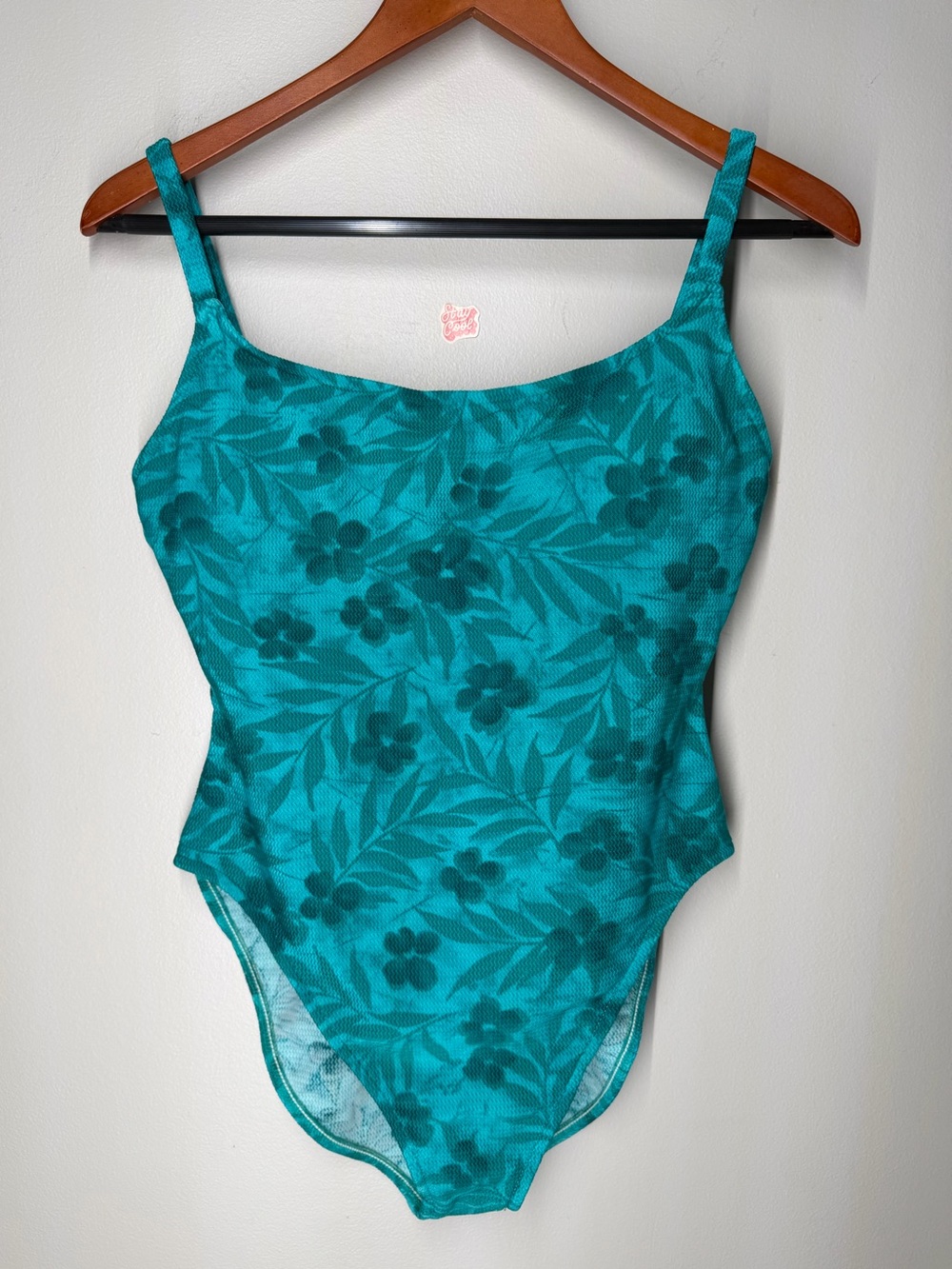 NEW Vintage 90s Leilani Tropical Floral One Piece Swimsuit Resort Coastal Beach